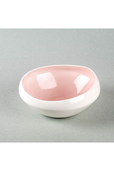 Tantitoni Sky Pink Porcelain Salad Bowl 17cm