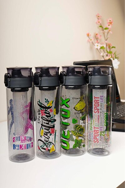 HOMENIVA 1 زجاجة مياه ديتوكس منقوشة 800 مل