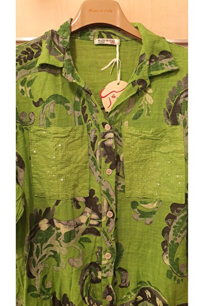 Park Moda Ιταλικό πουκάμισο με μοτίβο με παγιέτες με λεπτομέρεια