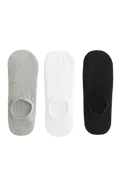 Oysho 3 Pairs of Cotton Invisible Socks