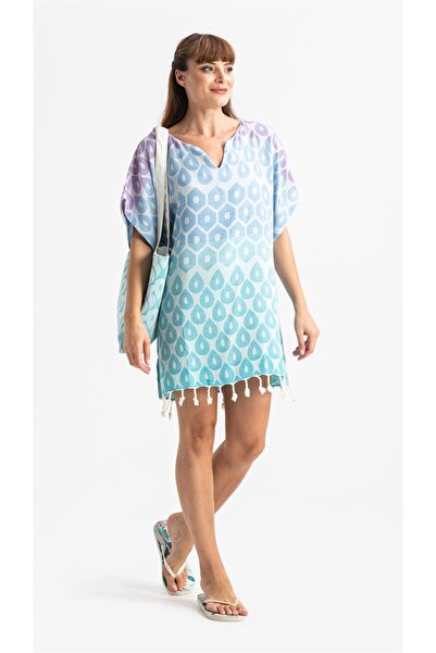 Eliş Şile Bezi Ткана пляжна сумка, синя mv