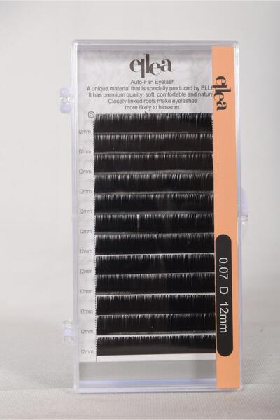 ellea ÇEK BIRAK İPEK KİRPİK 0.7 KALINLIK D KIVRIM 12 MM UZUNLUK