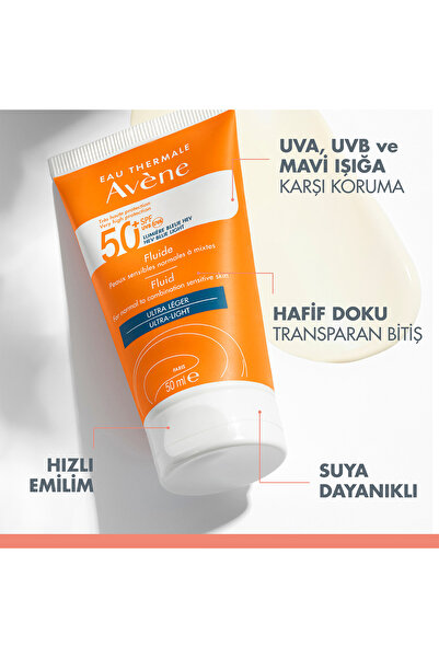Avene Fluide SPF 50+ Normal Karma Ciltler 50 ml & Termal Su 150 ml & Hassas Bölge Stick 8 g
