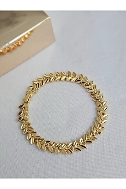 Roya Happiness 24 Ayar Kaplama Başak Bilezik Kararmaz Altın Kaplama Kadın Bil...