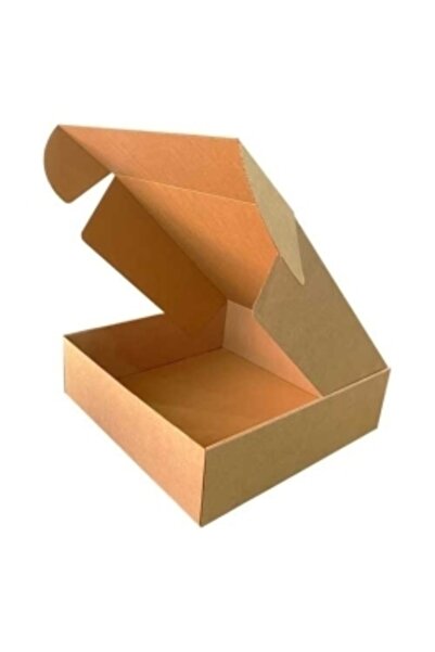 Kolicim 35x22x12cm Kutu - 3 Desi Kutu - Kilitli Kutu - Kraft - 25 Adet