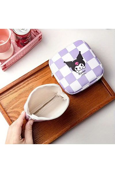 TATA CRAFT COSMETIC DE Pânză SANRIIO CU FIGURĂ MYPUPPY DRĂGĂ, SAC DE ORGANIZARE TAMPON DE IGIE