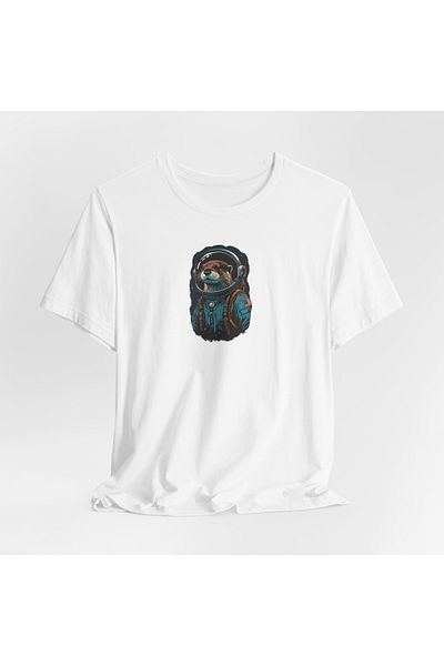 IVART Unisex Astronaut T-Shirt 100% βαμβακερό κοντομάνικο μπλουζάκι με στάμπα