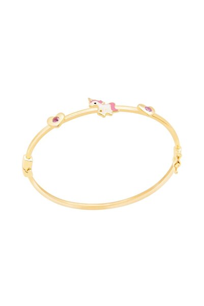 Diamond Line-Gülaylar 14 Ayar Altın Unicorn Bilezik
