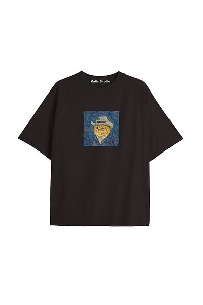 Kalic Studio Unisex Van Gogh Printed Oversize T-shirt