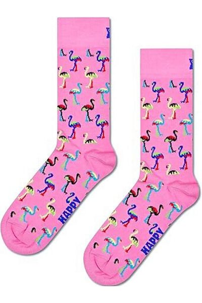 Shuttle Park Εισαγόμενες ειδικές σειρές Pink Happy Flamingo πολύχρωμες κάλτσες με μοτίβο διασκεδαστικό άνετο σχέδιο κάλτσες