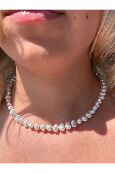 JEWELRY Kalp İnci Modelli Kolye