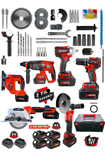 DAFLONG PROFESSİONEL KÖMÜRSÜZ BAKIR SARGILI ÇELİK SANZUMAN 6'LI SET SUNTA KESME +DEKOPAJ