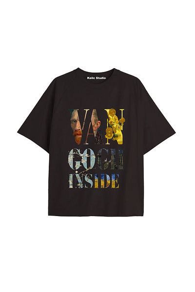 Kalic Studio Unisex Van Gogh Printed Oversize T-shirt