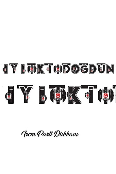 Beşiktaş Beşiktaş Iyi Ki Doğdun Harf Afiş