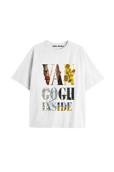 Kalic Studio Unisex Van Gogh Printed Oversize T-shirt