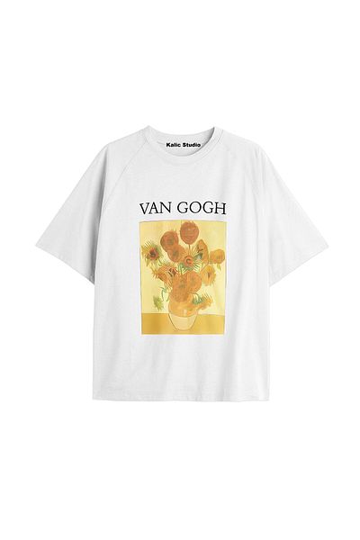 Kalic Studio Unisex Van Gogh Printed Oversize T-shirt