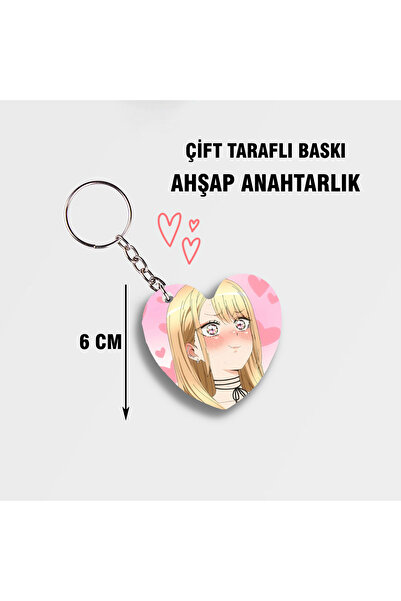 Akumastik Anime Marin Kitagawa Heart Wood Key 6cm Imprimare pe două fețe
