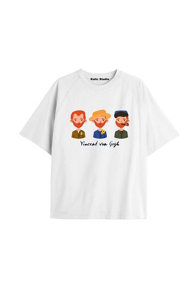 Kalic Studio Unisex Van Gogh Printed Oversize T-shirt
