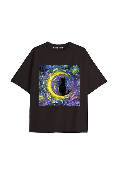 Kalic Studio Unisex Van Gogh Printed Oversize T-shirt