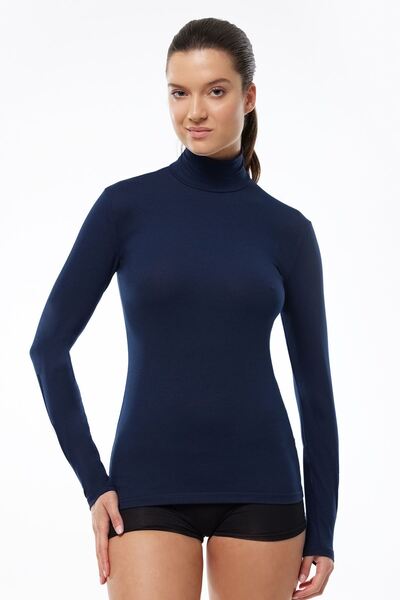 SUN STYLE Довгорукава кофта з напівкомірцем та облягаючим кроєм