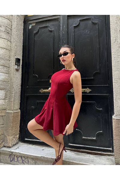 Mels Zr Sleeveless Pleated Mini Dress
