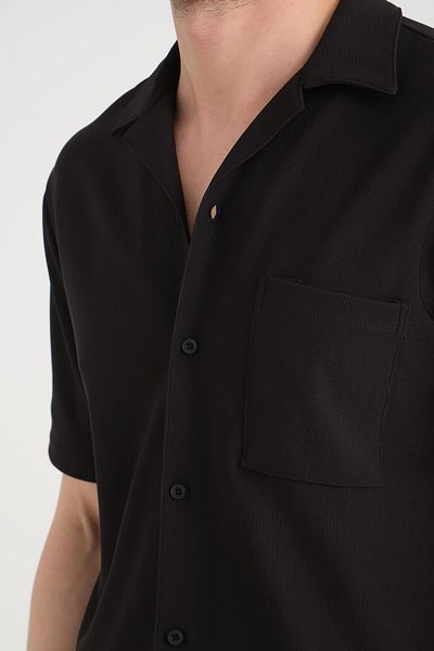 Store 100% Cotton, Modern Design Men's Shorts and Pocket Detailed Shirt Set