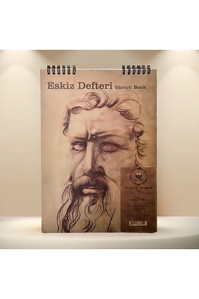 Pagos Yayınları Black Spiral A4 Sketch Notebook - 50 Yp/120 Gr