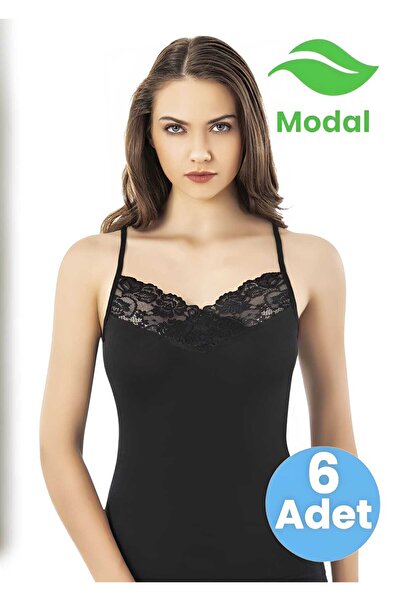 Tezzgelsin Жіночий 6-панельний V-подібний виріз з мереживною обробкою та тоне...