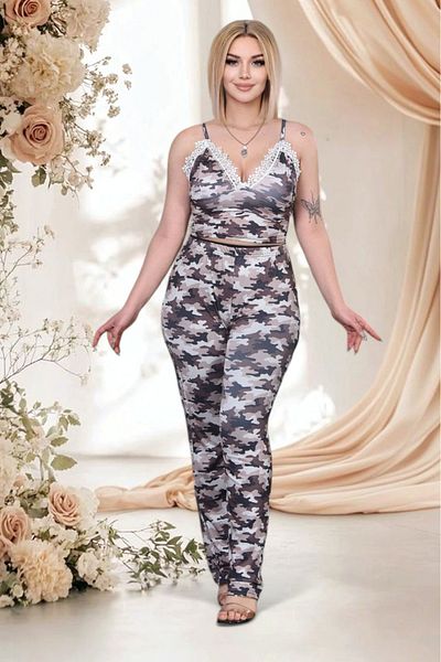 RAHAF TİCARET Hanging Collar Pajama Set