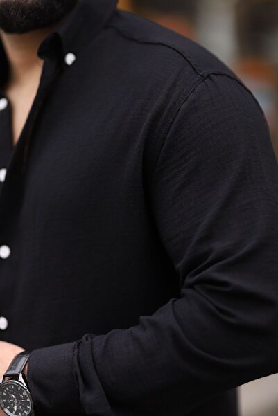 Dr Dnm Remix Чоловіча сорочка з довгими рукавами, 100% бавовна, з ефектом льону, для літа