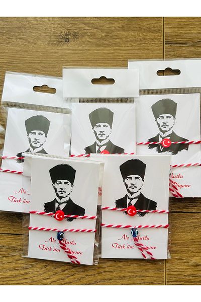 marteniçka 25-Piece Turkish Flag Ata Card Bracelet