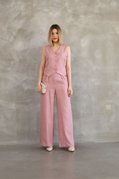 Alegre Bamboo Linen Vest Pants Set