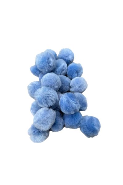 Yumuşakkeçe Handmade Merino Wool Pompom – 3 cm (25 Pieces, Soft & Natural)