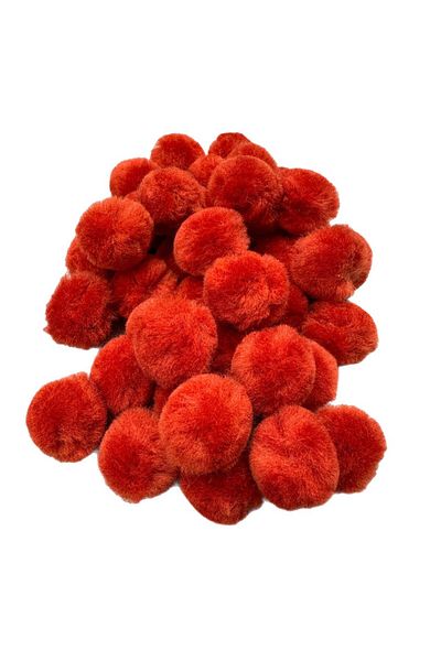 Yumuşakkeçe Handmade Merino Wool Pompom – 3 cm (25 Pieces, Soft & Natural)