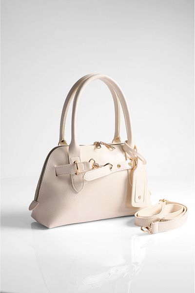 Rimense Women's Cream Long Strap Hand and Shoulder Bag