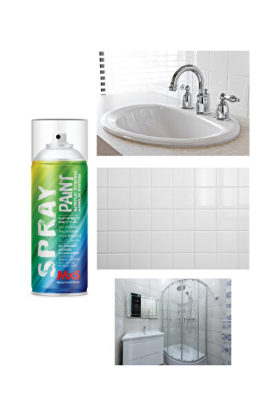 MxS SUYA DAYANIKLI PARLAK BEYAZ LAVABO-FAYANS SPREY BOYASI 400 ML