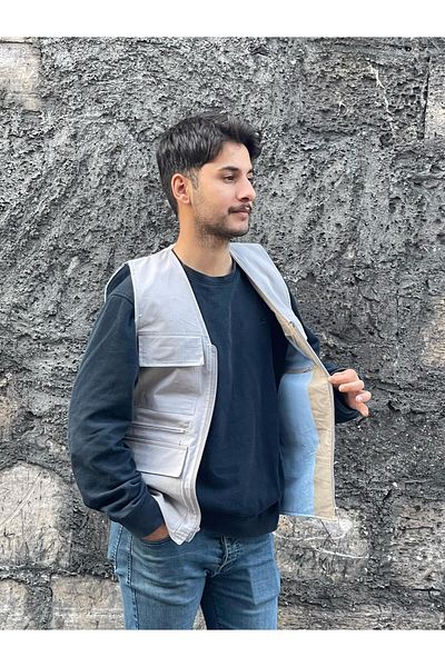 BAW COMPANY Men's Summer Linen Fabric Hunting Vest Multi Pocket 7 Pockets