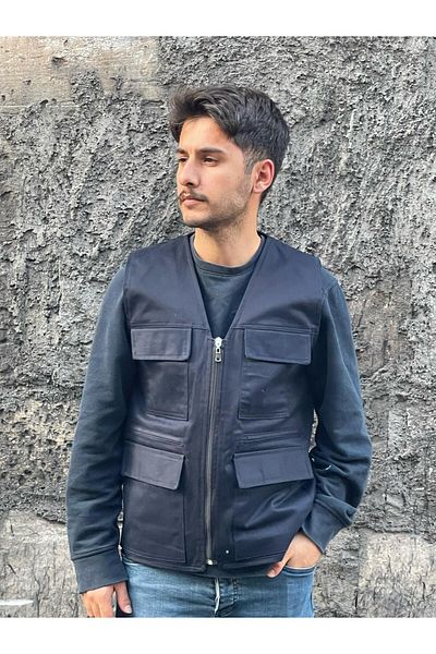 BAW COMPANY Vestă Hunter din țesătură de in de vară pentru bărbați, cu buzunare multiple, 7 buzunare. Comandați în funcție de tabelul de mărimi.