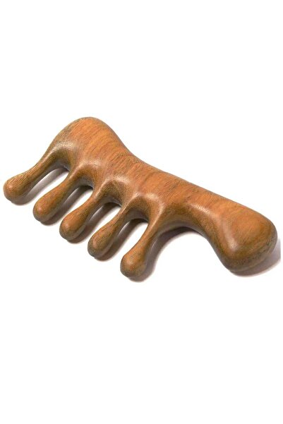 Naturachi Masaj din lemn de santal Gugu Masaj facial Gua Sha Pieptene pentru păr Model 2