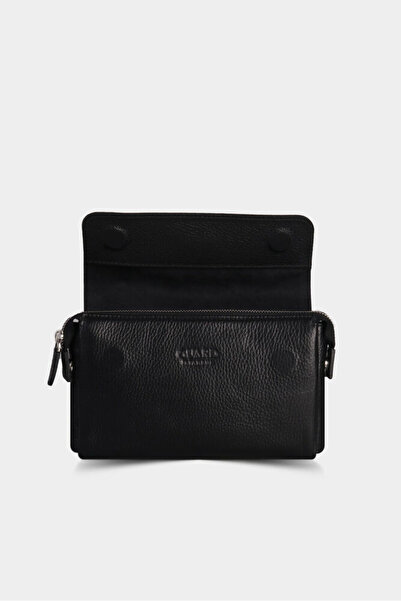 GUARD Geantă de mână din piele cu plăci negre - GDR2408WT753