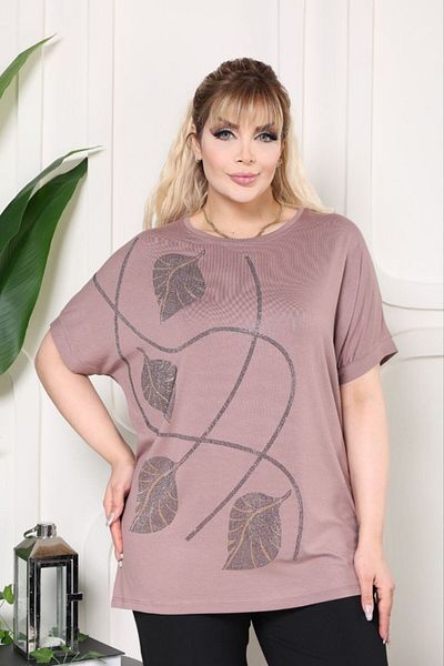 VERA COLLECTİON Battal Size Full Lichra Stone Embroidered Women's Bluz