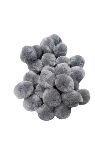 Yumuşakkeçe Handmade Merino Wool Pompom – 3 cm (25 Pieces, Soft & Natural)