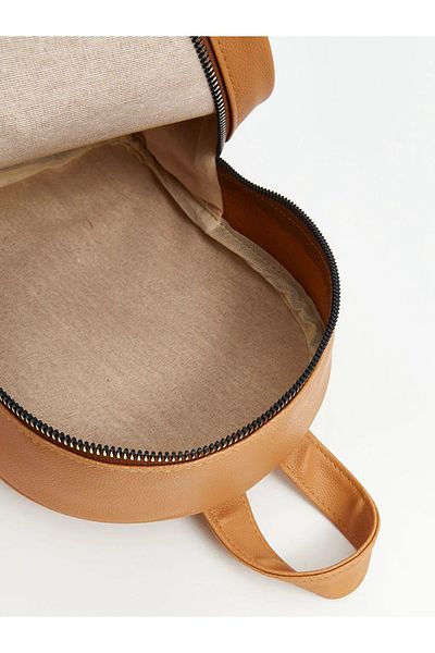 LC Waikiki Γυναικείο σακίδιο πλάτης LCW ECO Beige Leather Look