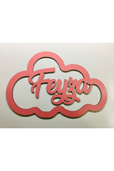 estölye Kapı Süsü Isimli Bulut Kasnak,makrome Bulut,makrome Isimlik 30x20 Cm