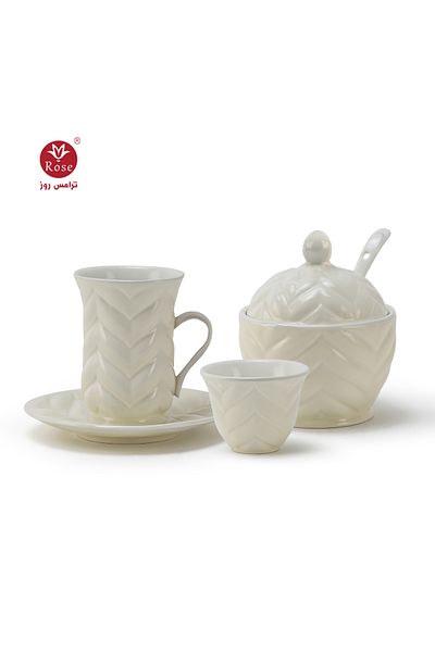 Rose CR-1919-27-Piece Tea and Coffee Serving Set Rose