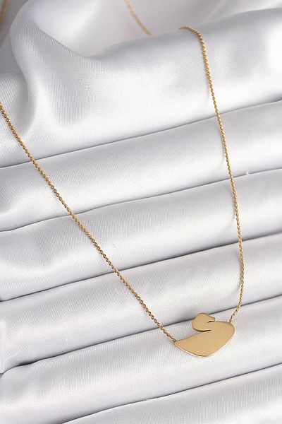 Skygo 316L Steel Gold Color Chain Swan Model Women's Necklace - Tj-Bko9873
