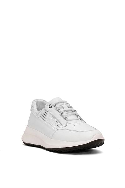 Ayakkabı Fuarı Elit 25YNbl5003C Pantofi casual pentru bărbați din piele naturală, alb