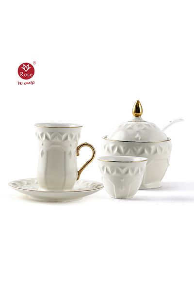 Rose CR-2121-27-Piece Tea and Coffee Serving Set Rose