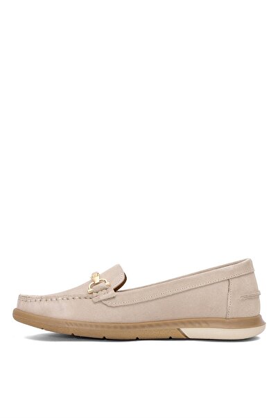 Venüs Beige Women's Genuine Leather Casuai Shoes 25484102 Y