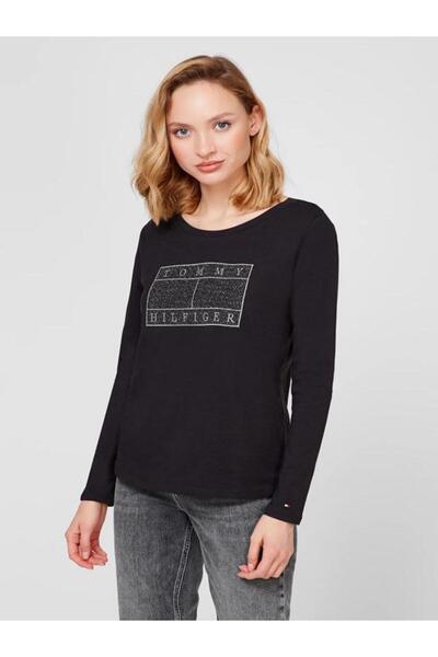 Tommy Hilfiger LUREX OPEN NK BLOUSE REGULAR FIT